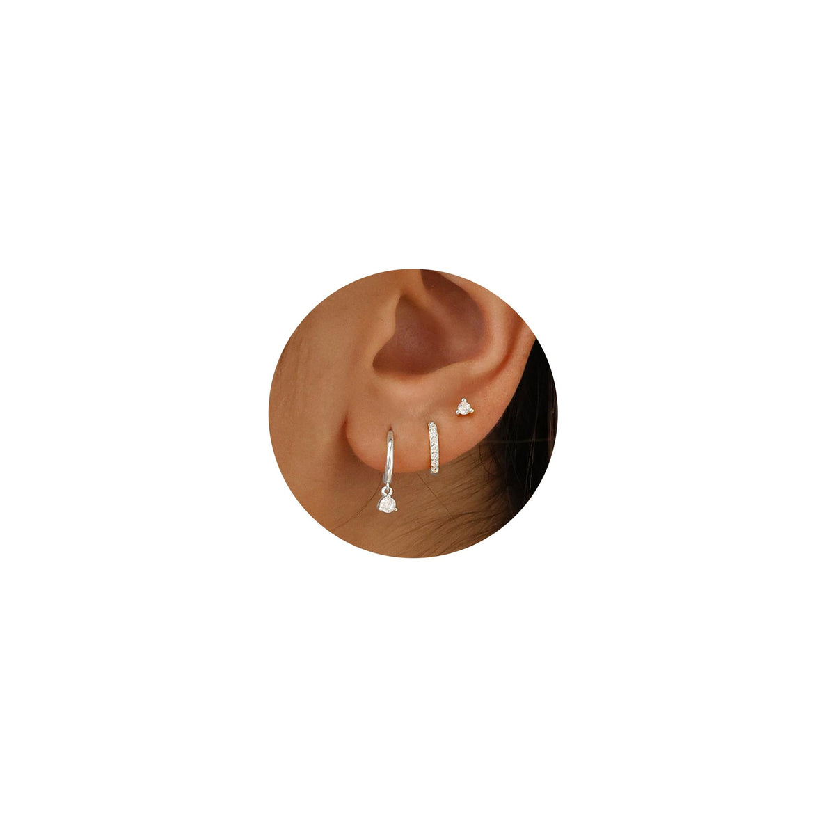 3 Pairs Gold Hoop Earrings Set: Dainty Stud Earrings Trendy Small 14K Gold Plated Hypoallergenic Dangle Cartilage Huggie Hoop Earrings for Women Gold Jewelry for Women Gifts