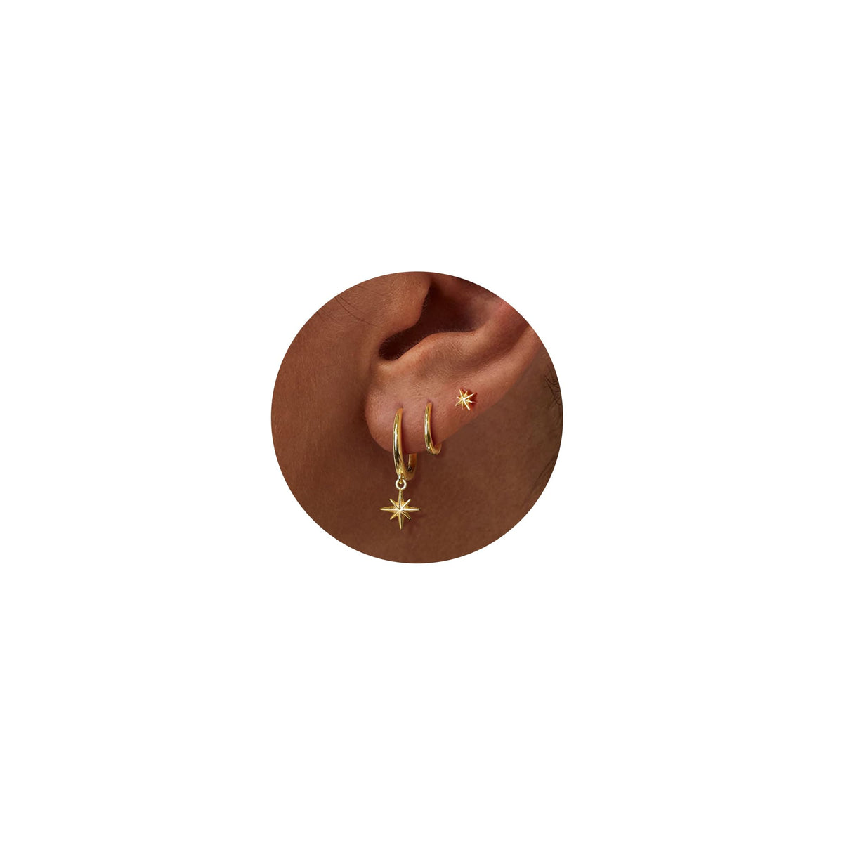 3 Pairs Gold Hoop Earrings Set: Dainty Stud Earrings Trendy Small 14K Gold Plated Hypoallergenic Dangle Cartilage Huggie Hoop Earrings for Women Gold Jewelry for Women Gifts