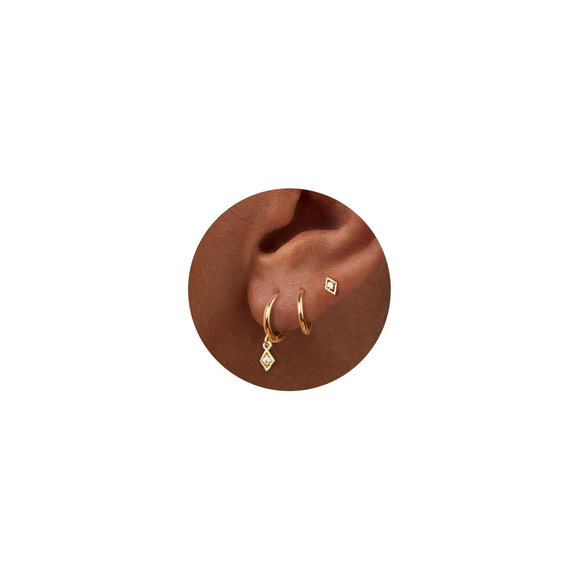 3 Pairs Gold Hoop Earrings Set: Dainty Stud Earrings Trendy Small 14K Gold Plated Hypoallergenic Dangle Cartilage Huggie Hoop Earrings for Women Gold Jewelry for Women Gifts
