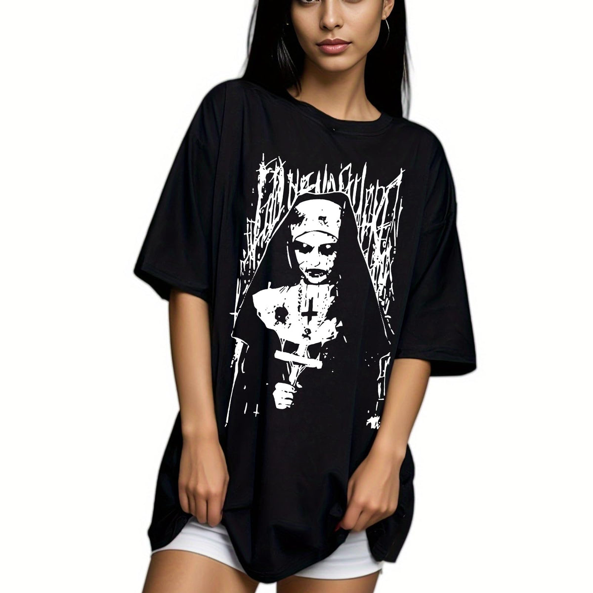 Women Goth T Shirt Y2K Harajuku Graphic Tops Cotton Anime Clothes