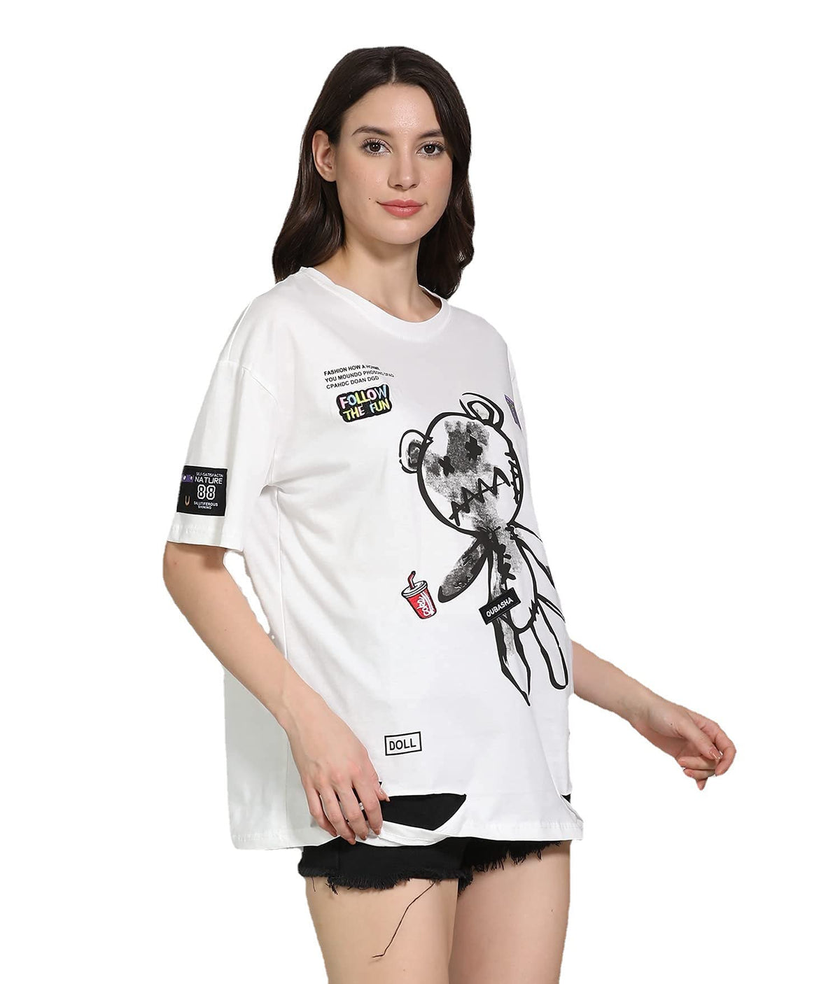 Women Goth T Shirt Y2K Harajuku Graphic Tops Cotton Anime Clothes