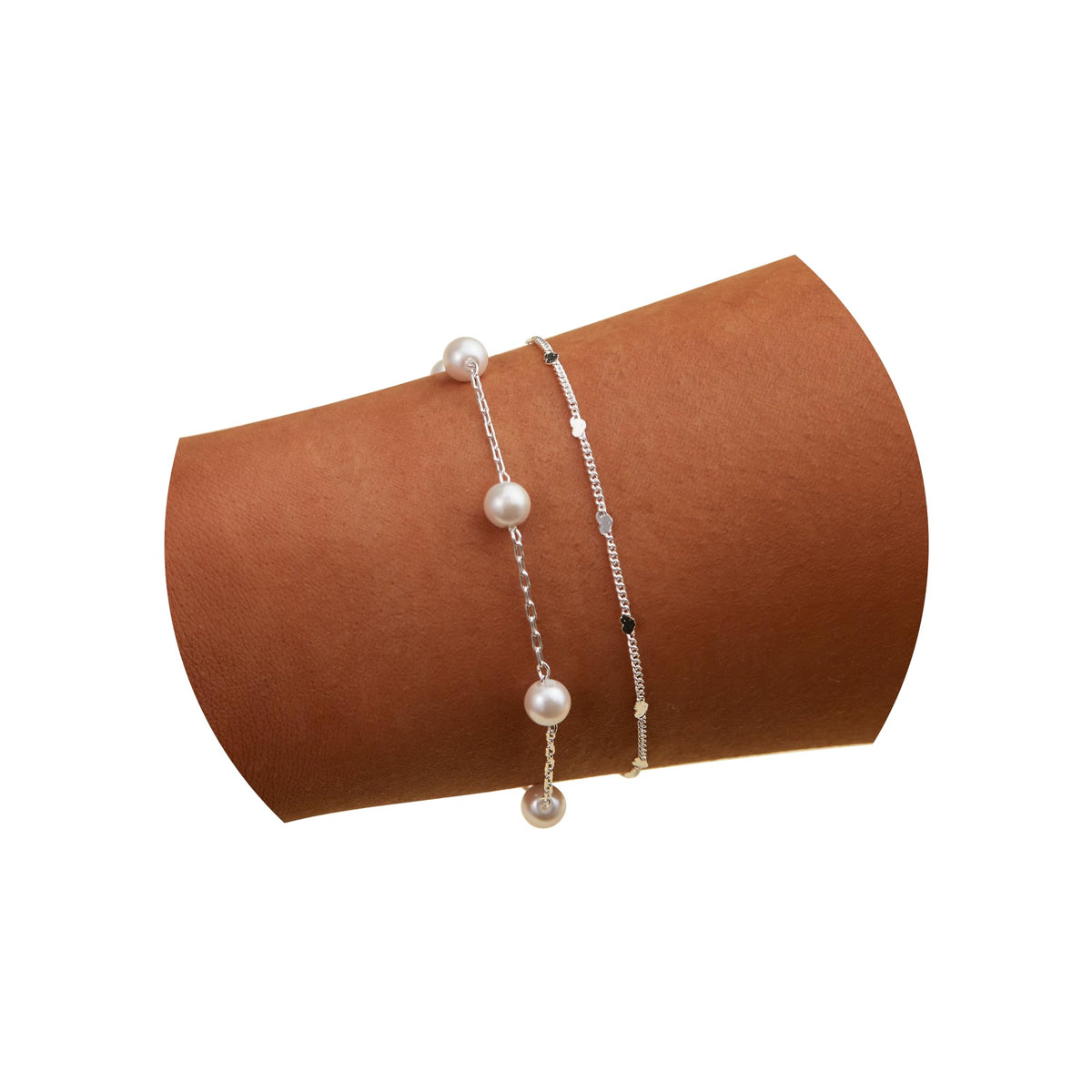 Gold Bracelets for Women,Dainty Bracelets Set for Women Trendy, Gold Bracelets Stack With Beaded, Cuban, Paperclip, Heart, Snake, Rope, Pearl, Cross, Hand Chain, Silver Jewelry Gifts for Women Christmas