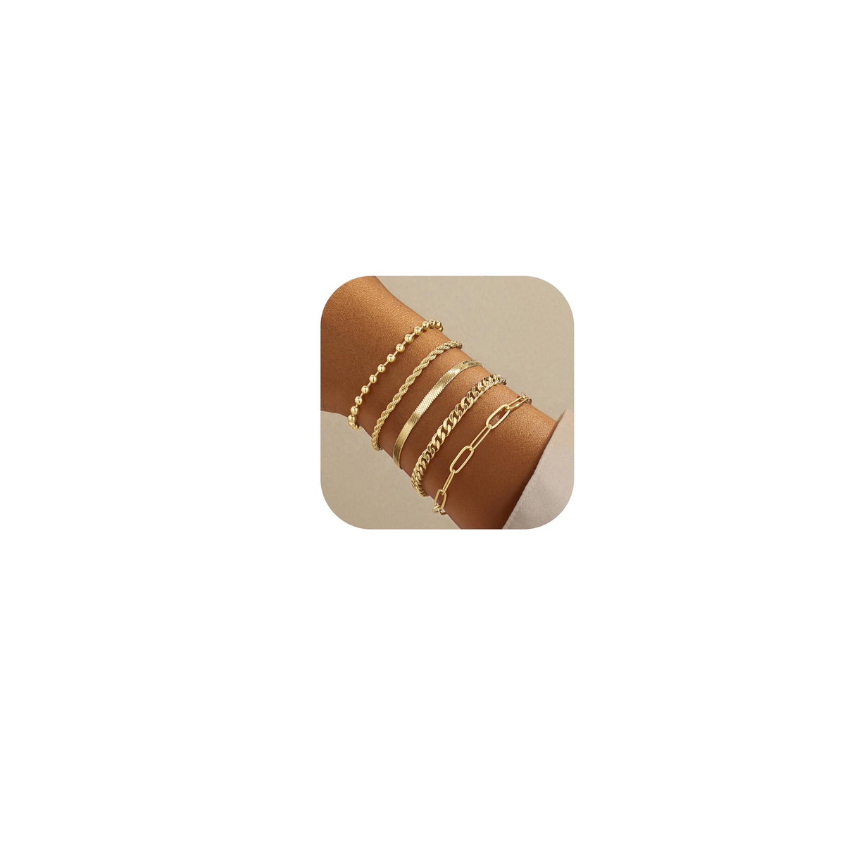 Gold Bracelets for Women,Dainty Bracelets Set for Women Trendy, Gold Bracelets Stack With Beaded, Cuban, Paperclip, Heart, Snake, Rope, Pearl, Cross, Hand Chain, Silver Jewelry Gifts for Women Christmas