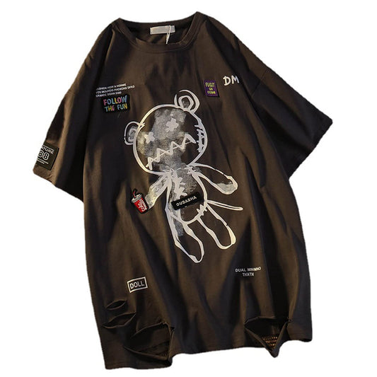 Women Goth T Shirt Y2K Harajuku Graphic Tops Cotton Anime Clothes