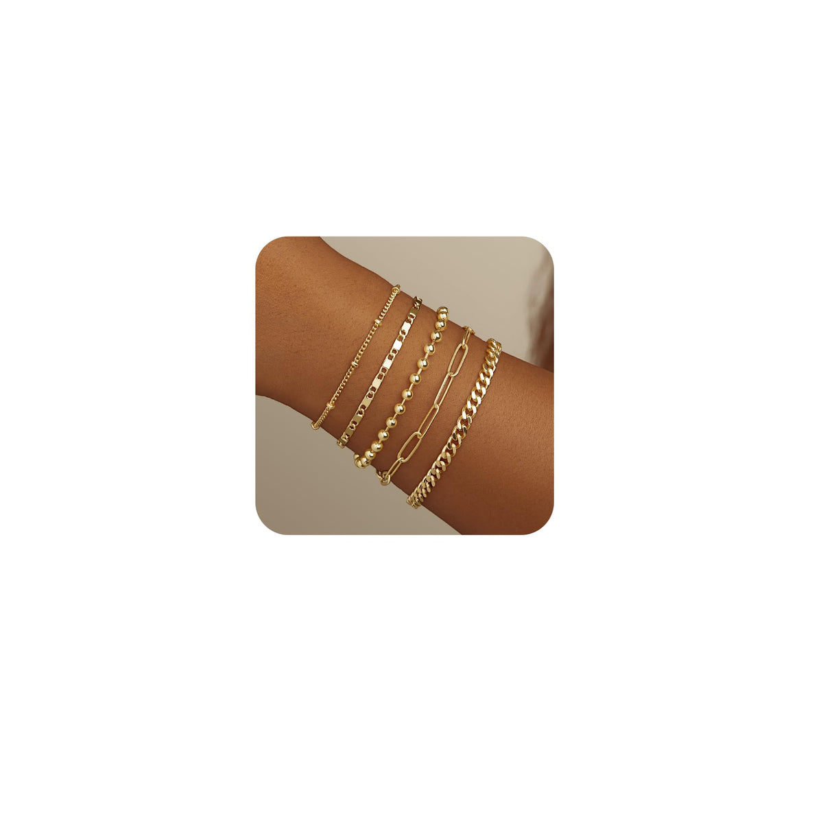 Gold Bracelets for Women,Dainty Bracelets Set for Women Trendy, Gold Bracelets Stack With Beaded, Cuban, Paperclip, Heart, Snake, Rope, Pearl, Cross, Hand Chain, Silver Jewelry Gifts for Women Christmas