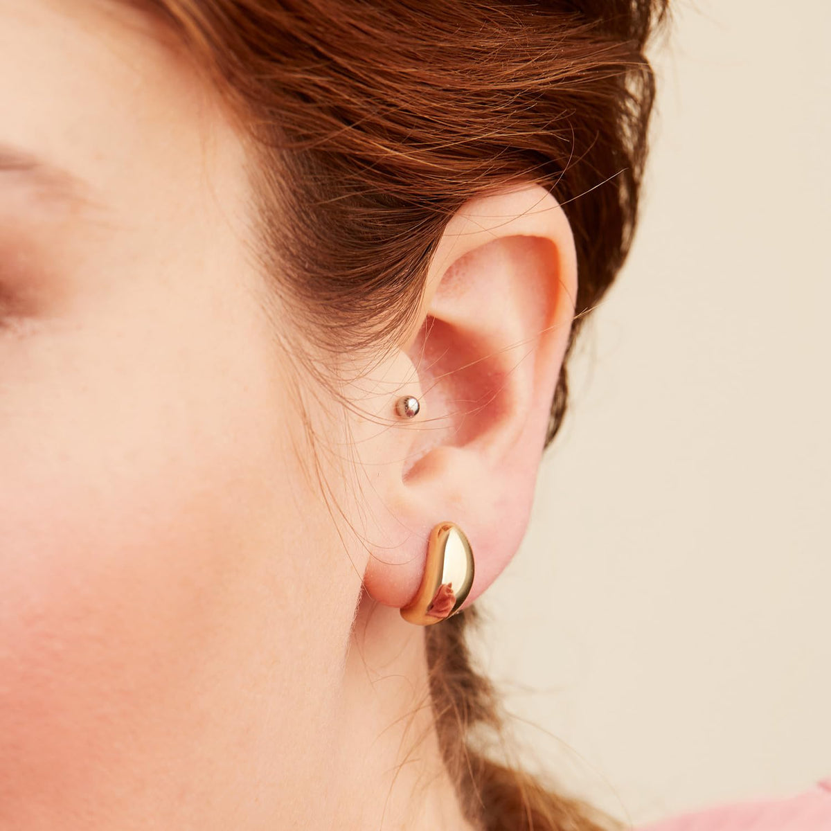 3 Pairs Gold Hoop Earrings Set: Dainty Stud Earrings Trendy Small 14K Gold Plated Hypoallergenic Dangle Cartilage Huggie Hoop Earrings for Women Gold Jewelry for Women Gifts