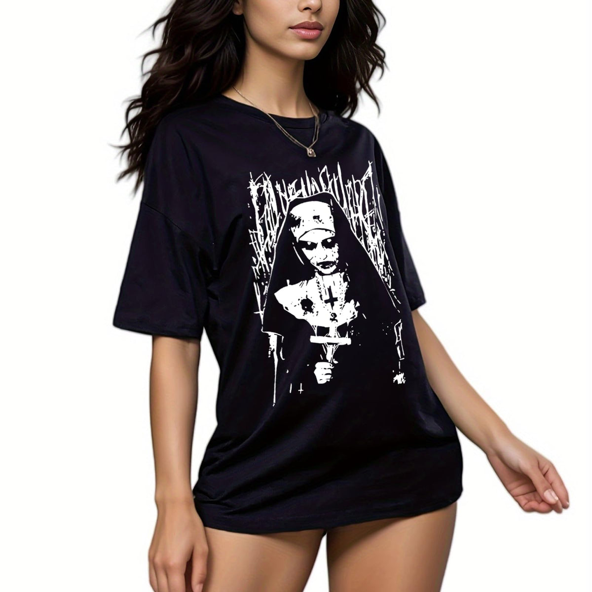 Women Goth T Shirt Y2K Harajuku Graphic Tops Cotton Anime Clothes