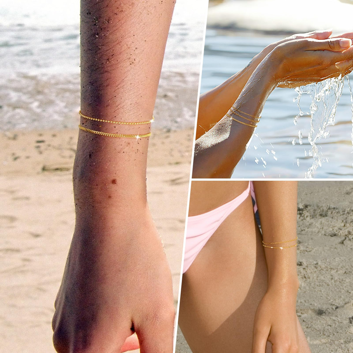 Gold Bracelets for Women,Dainty Bracelets Set for Women Trendy, Gold Bracelets Stack With Beaded, Cuban, Paperclip, Heart, Snake, Rope, Pearl, Cross, Hand Chain, Silver Jewelry Gifts for Women Christmas