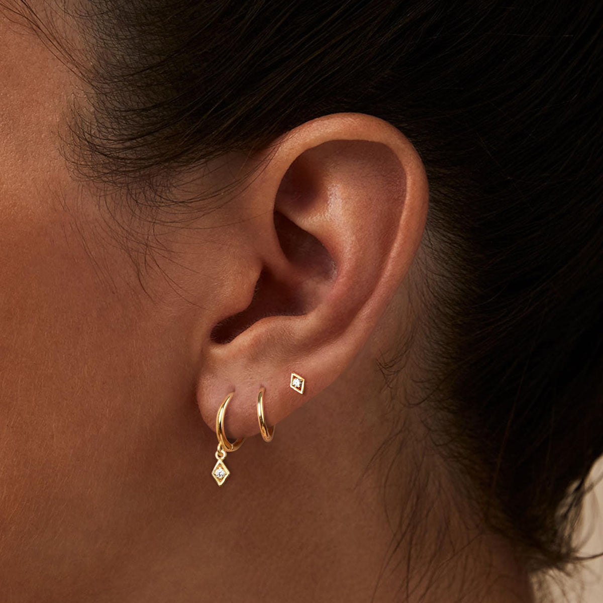 3 Pairs Gold Hoop Earrings Set: Dainty Stud Earrings Trendy Small 14K Gold Plated Hypoallergenic Dangle Cartilage Huggie Hoop Earrings for Women Gold Jewelry for Women Gifts