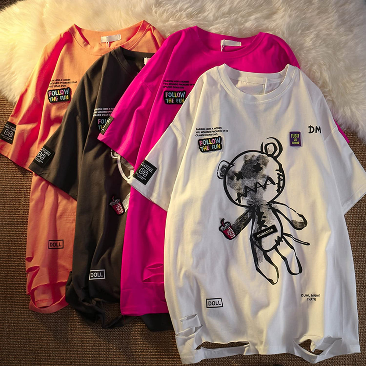 Women Goth T Shirt Y2K Harajuku Graphic Tops Cotton Anime Clothes