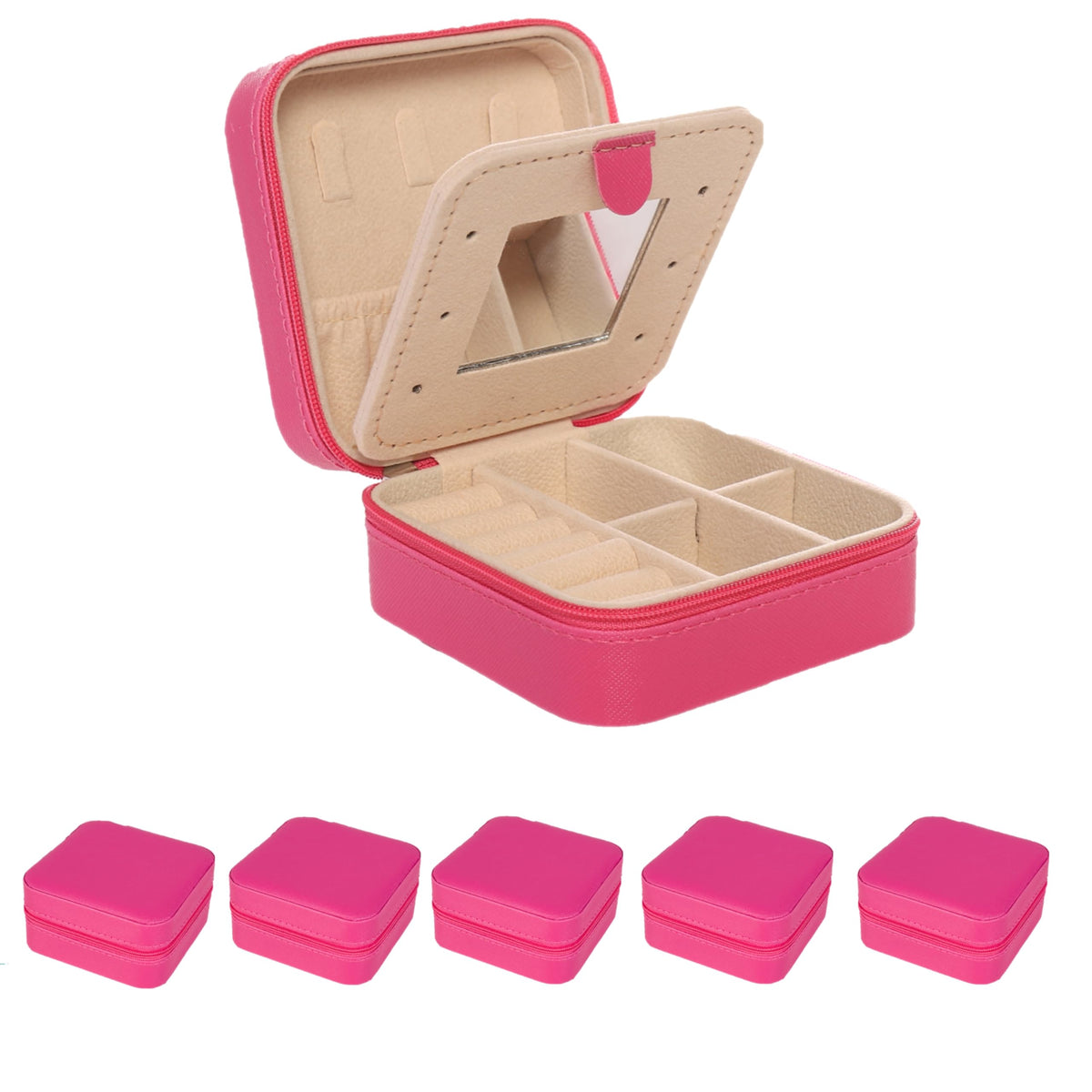 KElofoN Travel Jewelry Case and Organizer with Mirror - Gift for Women and Girls