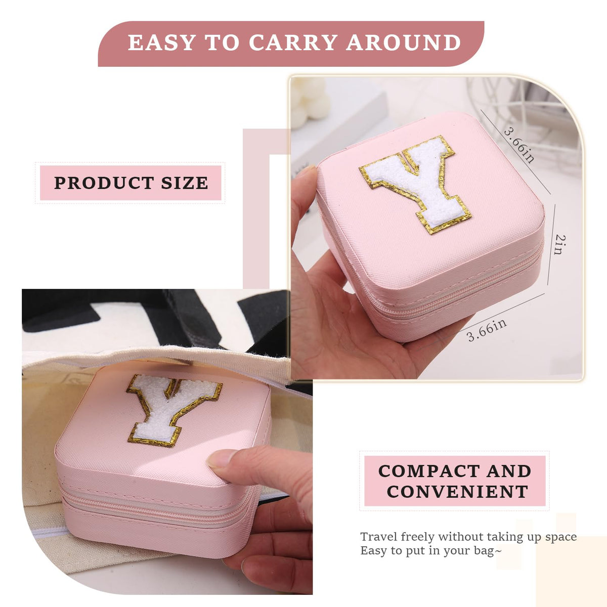 KElofoN Travel Jewelry Case and Organizer with Mirror - Gift for Women and Girls