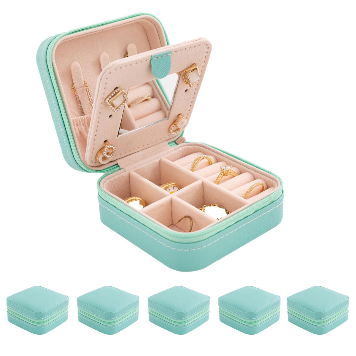 KElofoN Travel Jewelry Case and Organizer with Mirror - Gift for Women and Girls