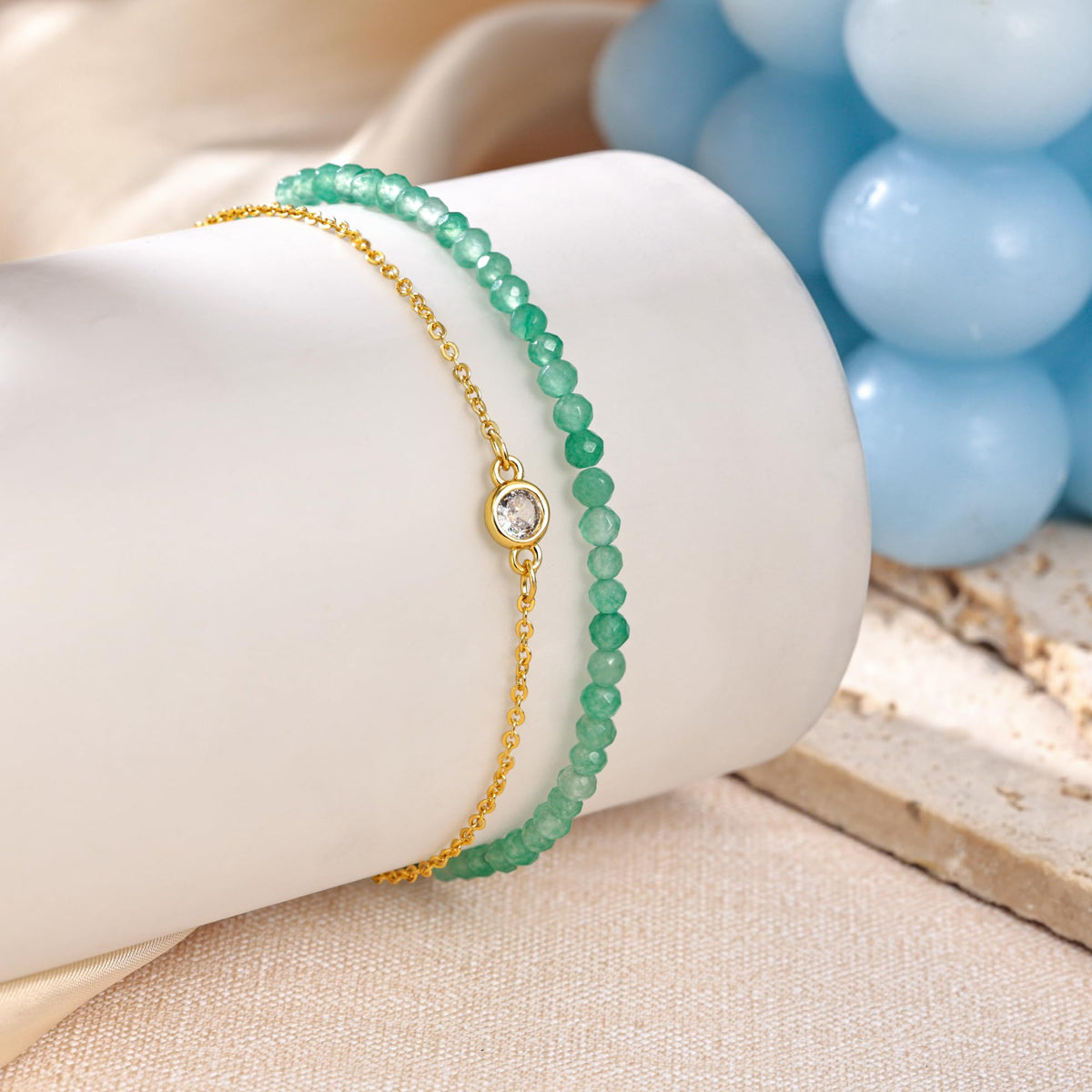 MBW Gold Bracelets for Women Trendy, Dainty 14K Gold Plated Bracelet Stack Beaded Chain Bracelet Set Thin Small Cute Paperclip Bracelets Fashion Waterproof Jewelry Gift Gold Accessories for Women