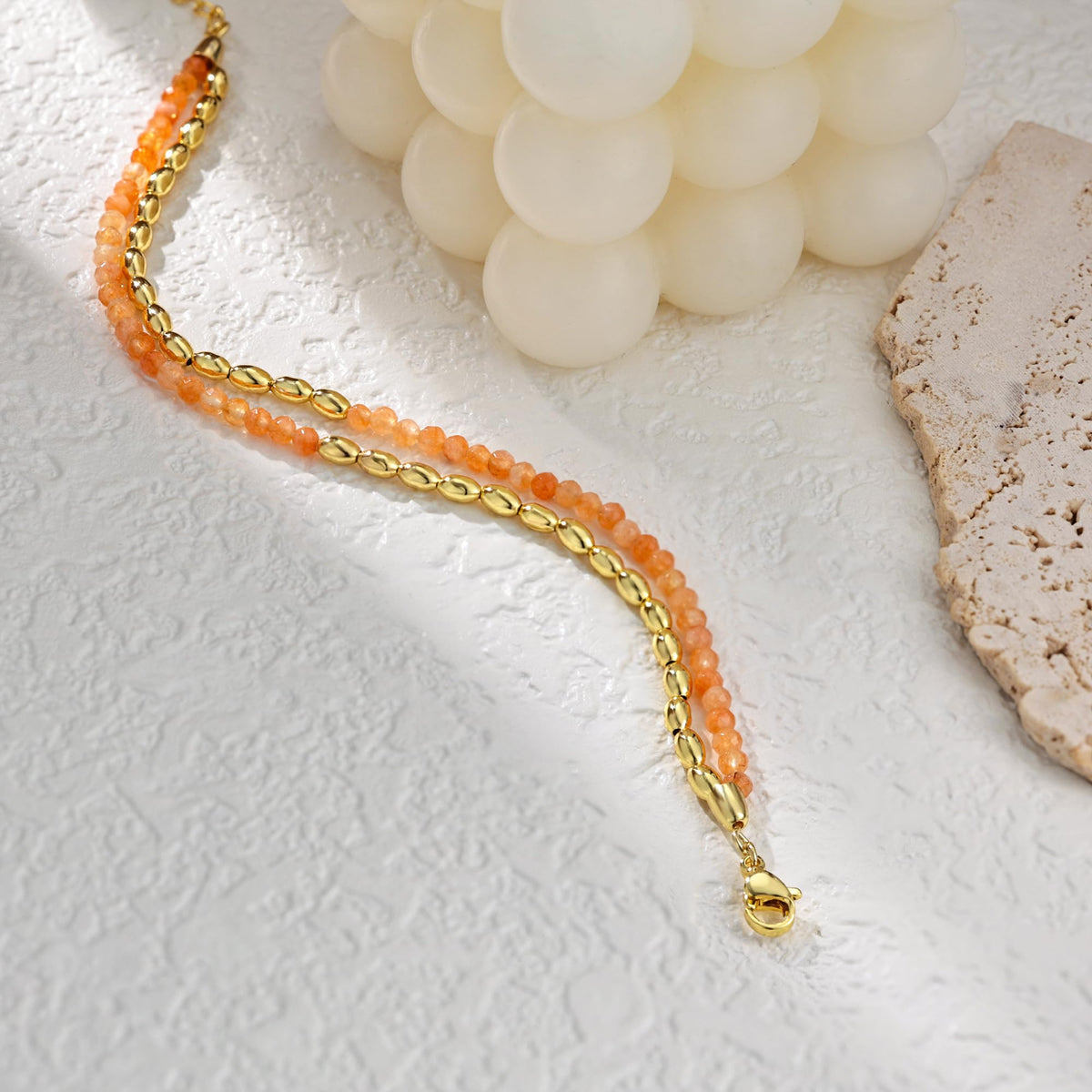 MBW Gold Bracelets for Women Trendy, Dainty 14K Gold Plated Bracelet Stack Beaded Chain Bracelet Set Thin Small Cute Paperclip Bracelets Fashion Waterproof Jewelry Gift Gold Accessories for Women