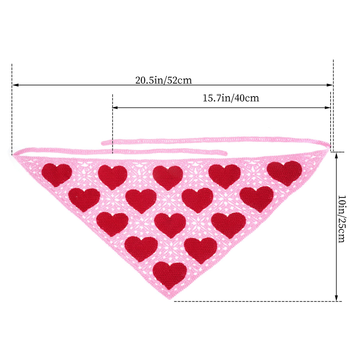 hoyuwak Pink Crochet Head Scarf Bandanas Headbands Hair Scarf for Women Girls Knitted Strawberry Head Coverings Hair Accessories for Hair Styling Decor