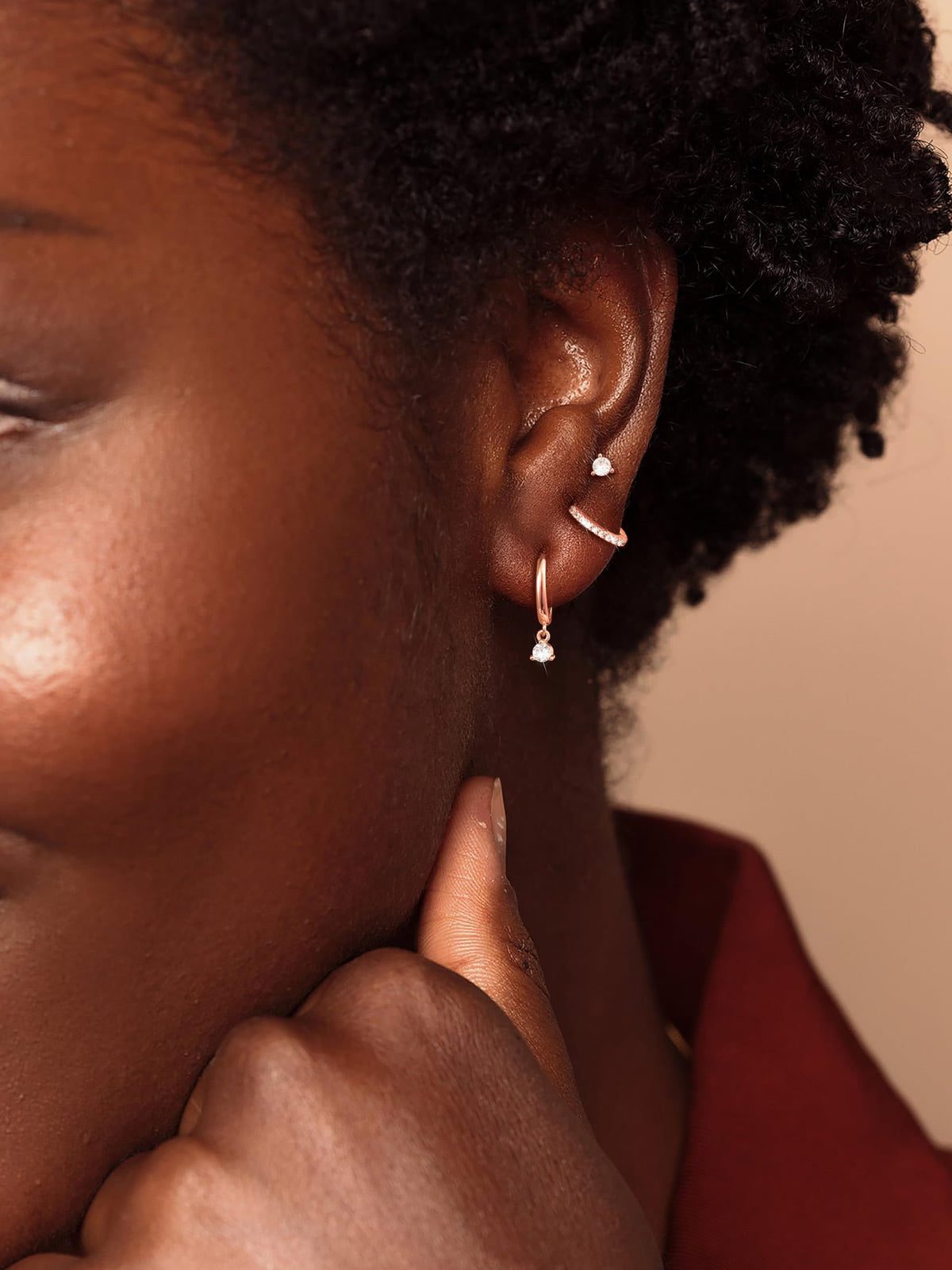 3 Pairs Gold Hoop Earrings Set: Dainty Stud Earrings Trendy Small 14K Gold Plated Hypoallergenic Dangle Cartilage Huggie Hoop Earrings for Women Gold Jewelry for Women Gifts