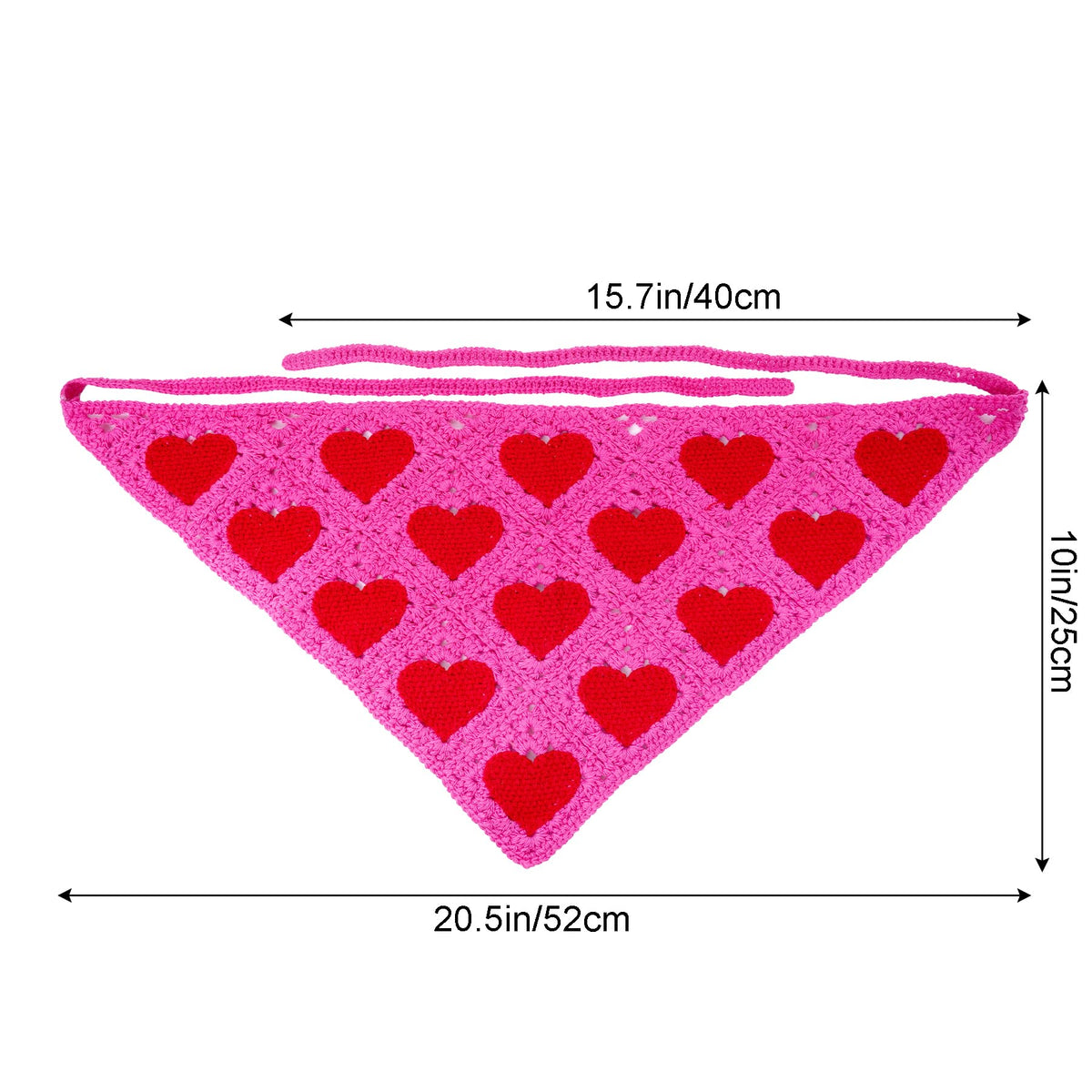 hoyuwak Pink Crochet Head Scarf Bandanas Headbands Hair Scarf for Women Girls Knitted Strawberry Head Coverings Hair Accessories for Hair Styling Decor