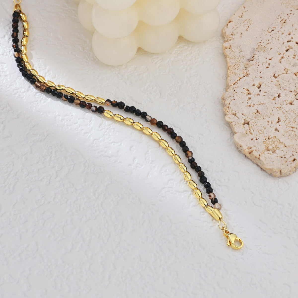 MBW Gold Bracelets for Women Trendy, Dainty 14K Gold Plated Bracelet Stack Beaded Chain Bracelet Set Thin Small Cute Paperclip Bracelets Fashion Waterproof Jewelry Gift Gold Accessories for Women
