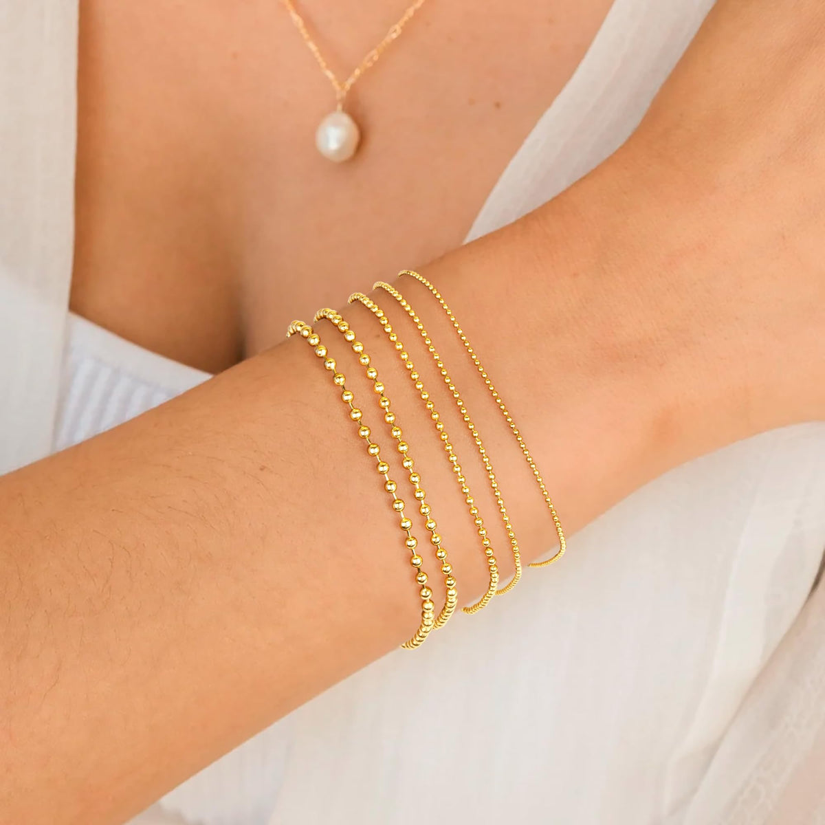 Gold Bracelets for Women,Dainty Bracelets Set for Women Trendy, Gold Bracelets Stack With Beaded, Cuban, Paperclip, Heart, Snake, Rope, Pearl, Cross, Hand Chain, Silver Jewelry Gifts for Women Christmas