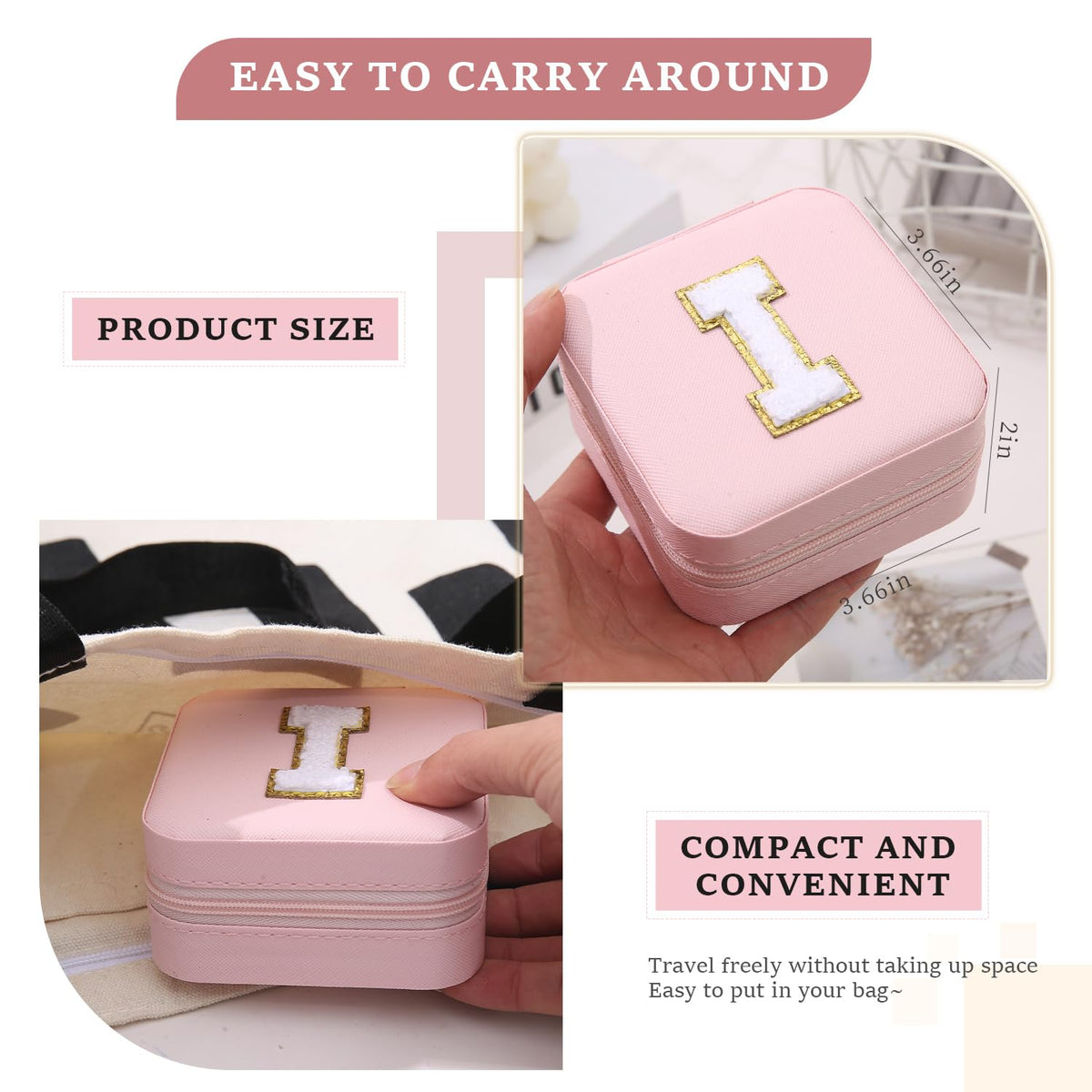 KElofoN Travel Jewelry Case and Organizer with Mirror - Gift for Women and Girls