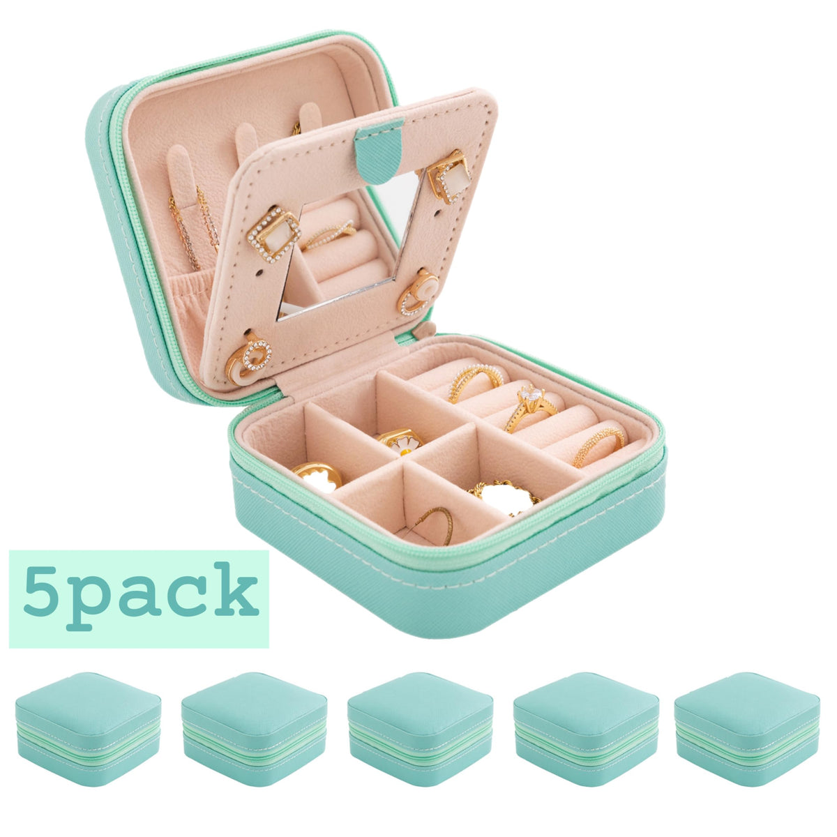 KElofoN Travel Jewelry Case and Organizer with Mirror - Gift for Women and Girls