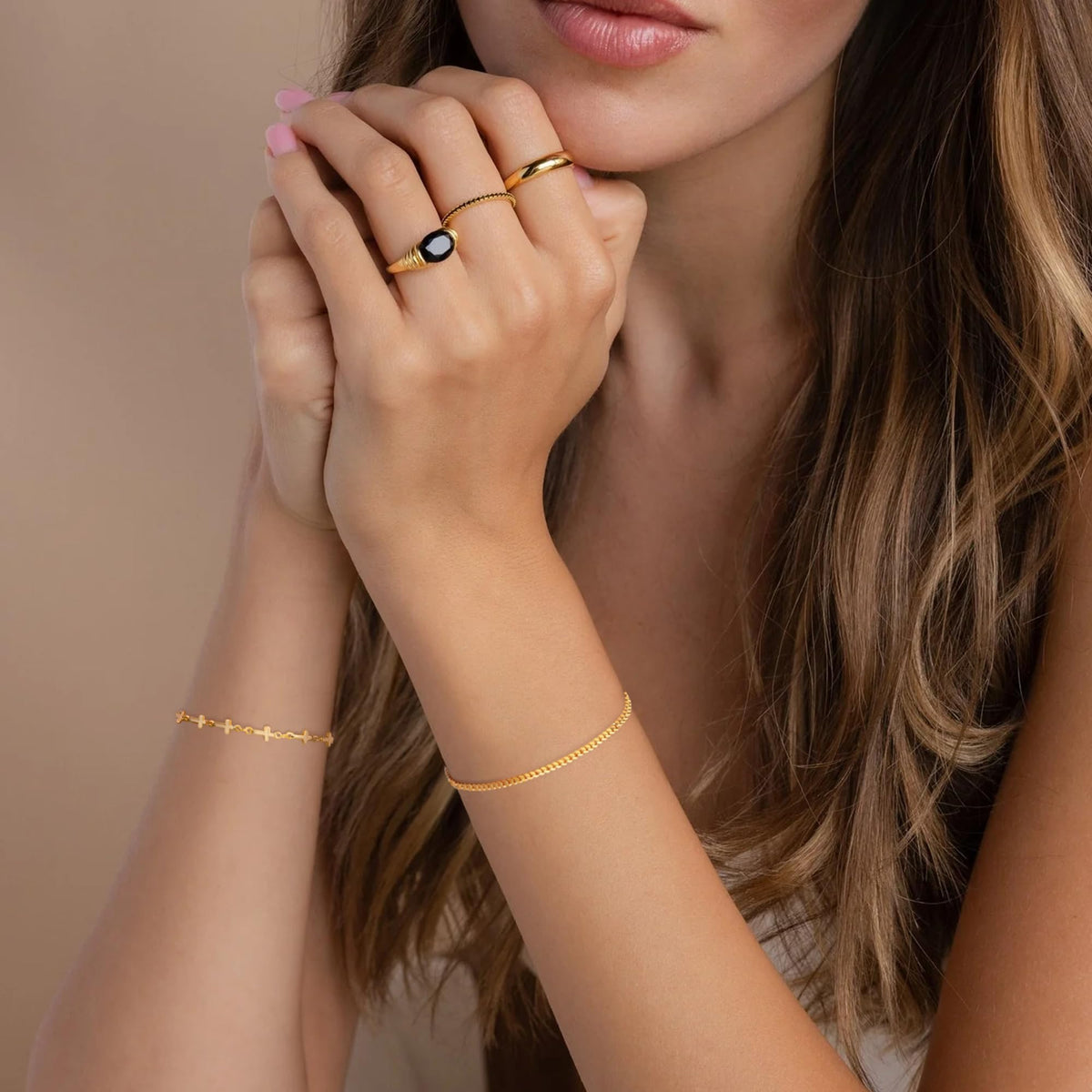 Gold Bracelets for Women,Dainty Bracelets Set for Women Trendy, Gold Bracelets Stack With Beaded, Cuban, Paperclip, Heart, Snake, Rope, Pearl, Cross, Hand Chain, Silver Jewelry Gifts for Women Christmas