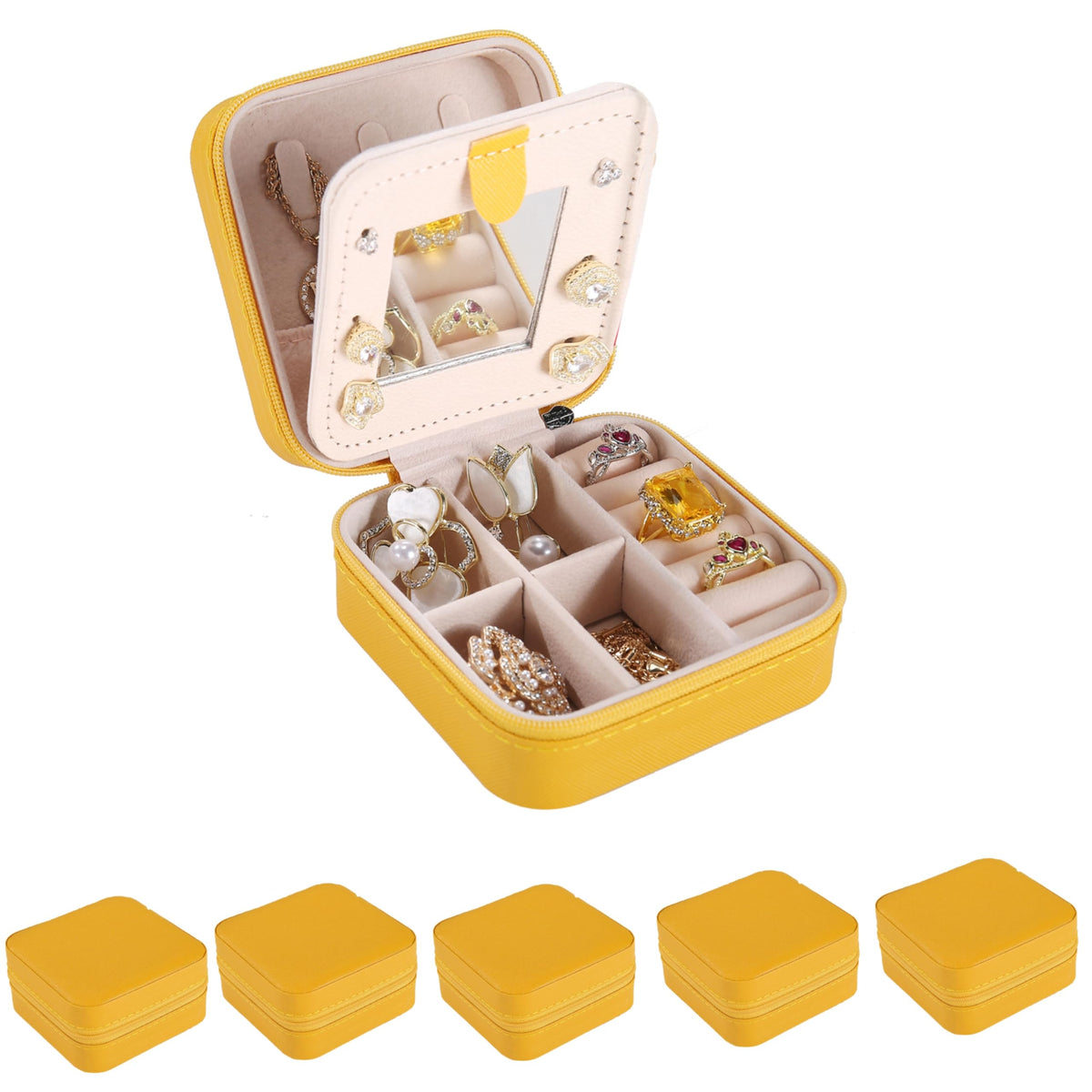 KElofoN Travel Jewelry Case and Organizer with Mirror - Gift for Women and Girls