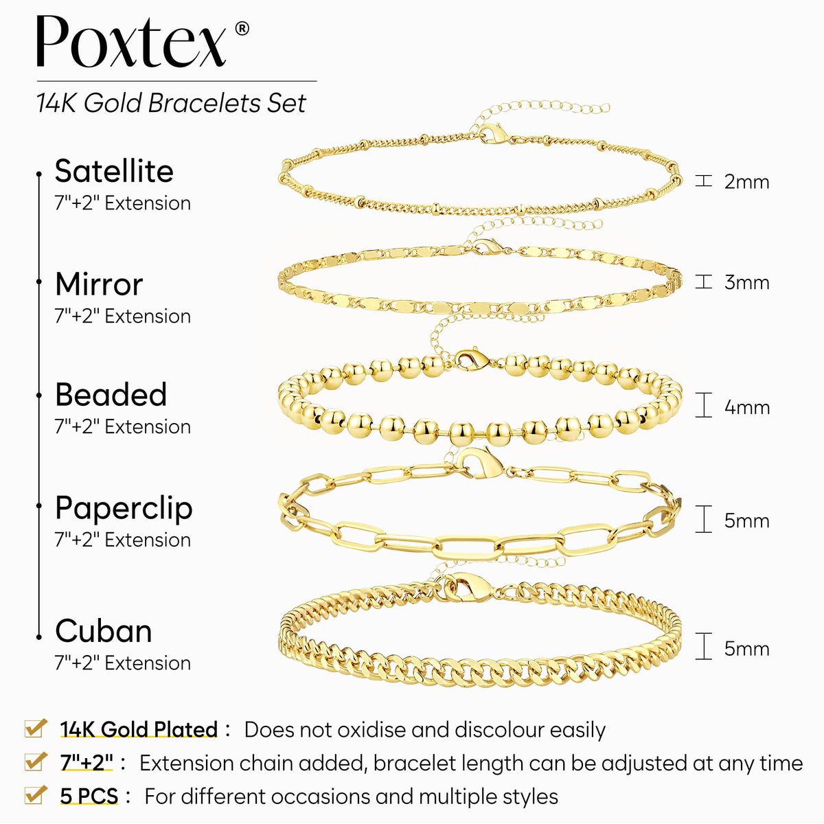 Gold Bracelets for Women,Dainty Bracelets Set for Women Trendy, Gold Bracelets Stack With Beaded, Cuban, Paperclip, Heart, Snake, Rope, Pearl, Cross, Hand Chain, Silver Jewelry Gifts for Women Christmas