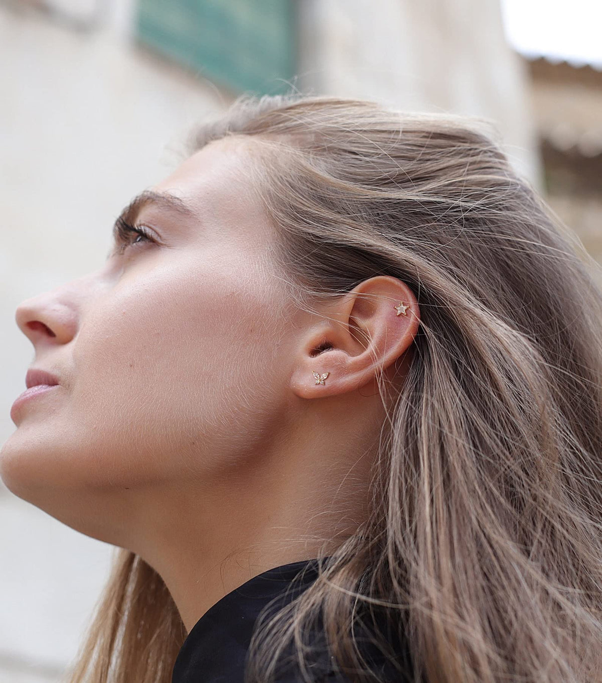 3 Pairs Gold Hoop Earrings Set: Dainty Stud Earrings Trendy Small 14K Gold Plated Hypoallergenic Dangle Cartilage Huggie Hoop Earrings for Women Gold Jewelry for Women Gifts