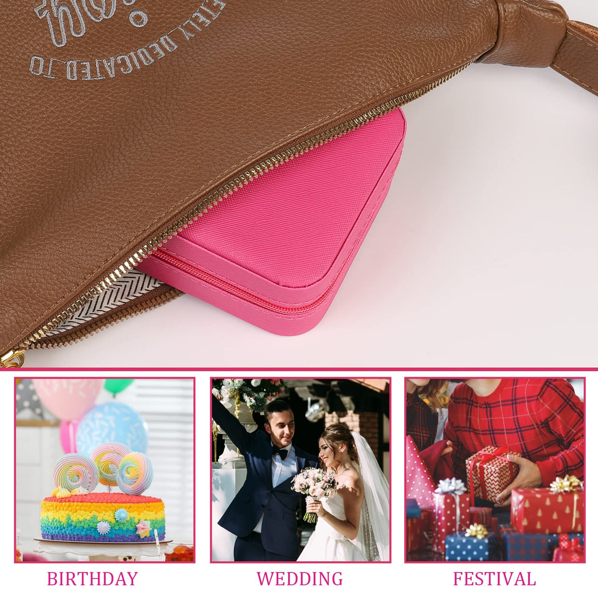 KElofoN Travel Jewelry Case and Organizer with Mirror - Gift for Women and Girls