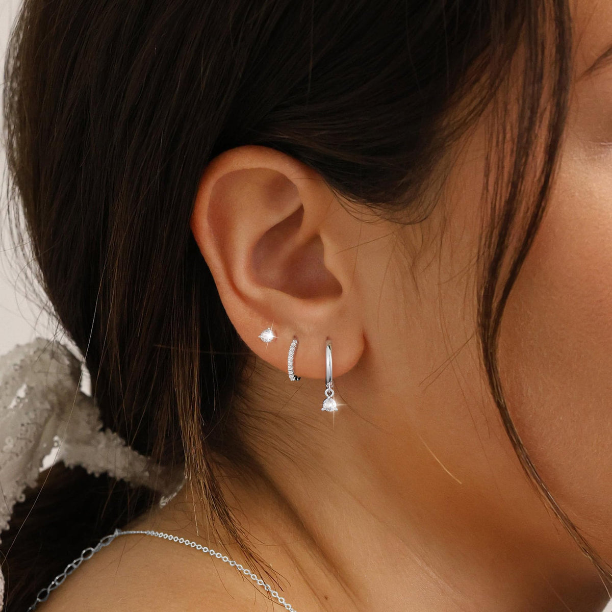 3 Pairs Gold Hoop Earrings Set: Dainty Stud Earrings Trendy Small 14K Gold Plated Hypoallergenic Dangle Cartilage Huggie Hoop Earrings for Women Gold Jewelry for Women Gifts
