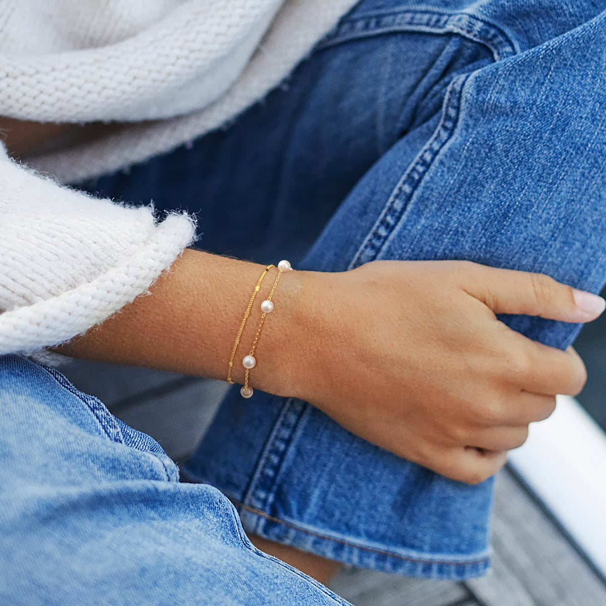 Gold Bracelets for Women,Dainty Bracelets Set for Women Trendy, Gold Bracelets Stack With Beaded, Cuban, Paperclip, Heart, Snake, Rope, Pearl, Cross, Hand Chain, Silver Jewelry Gifts for Women Christmas