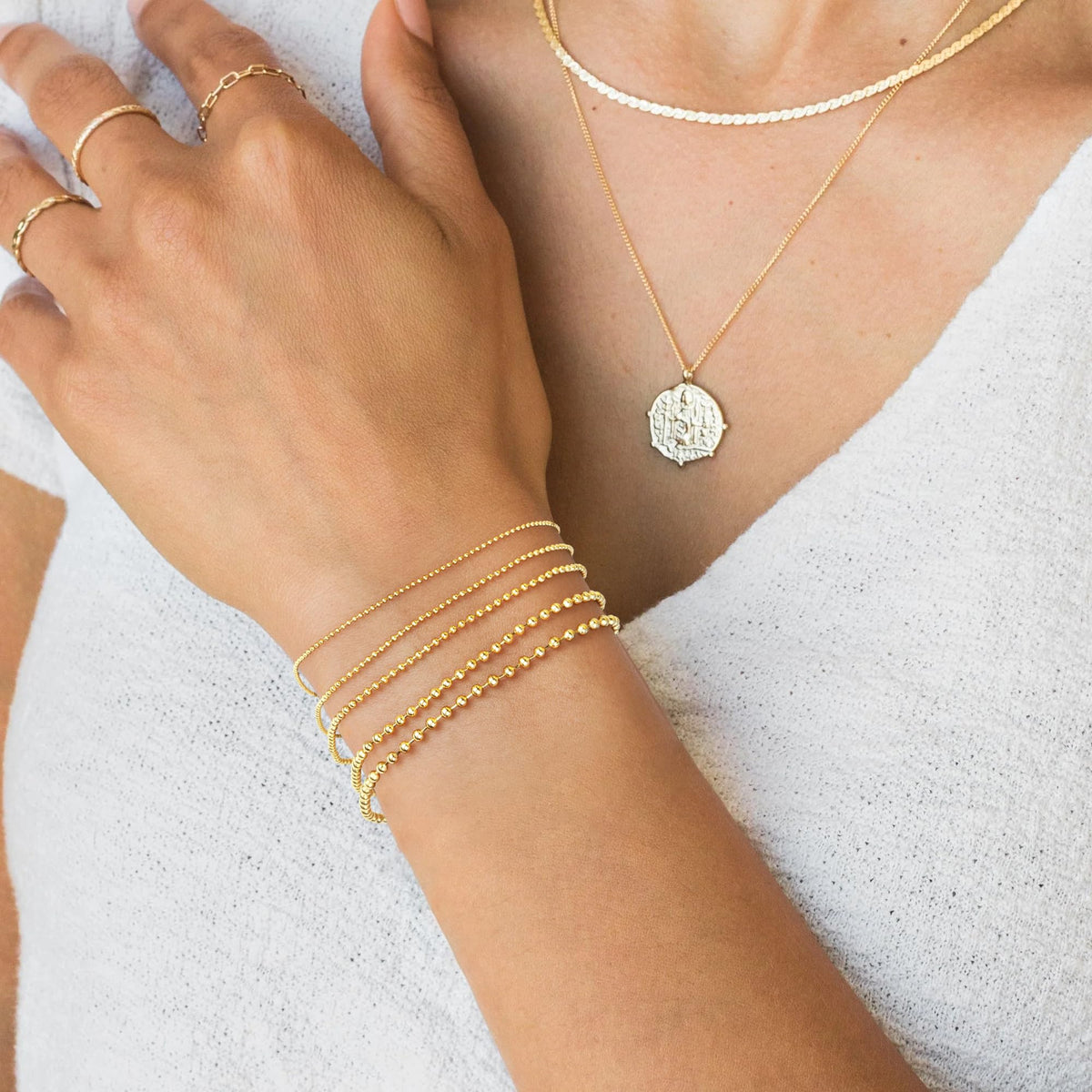 Gold Bracelets for Women,Dainty Bracelets Set for Women Trendy, Gold Bracelets Stack With Beaded, Cuban, Paperclip, Heart, Snake, Rope, Pearl, Cross, Hand Chain, Silver Jewelry Gifts for Women Christmas