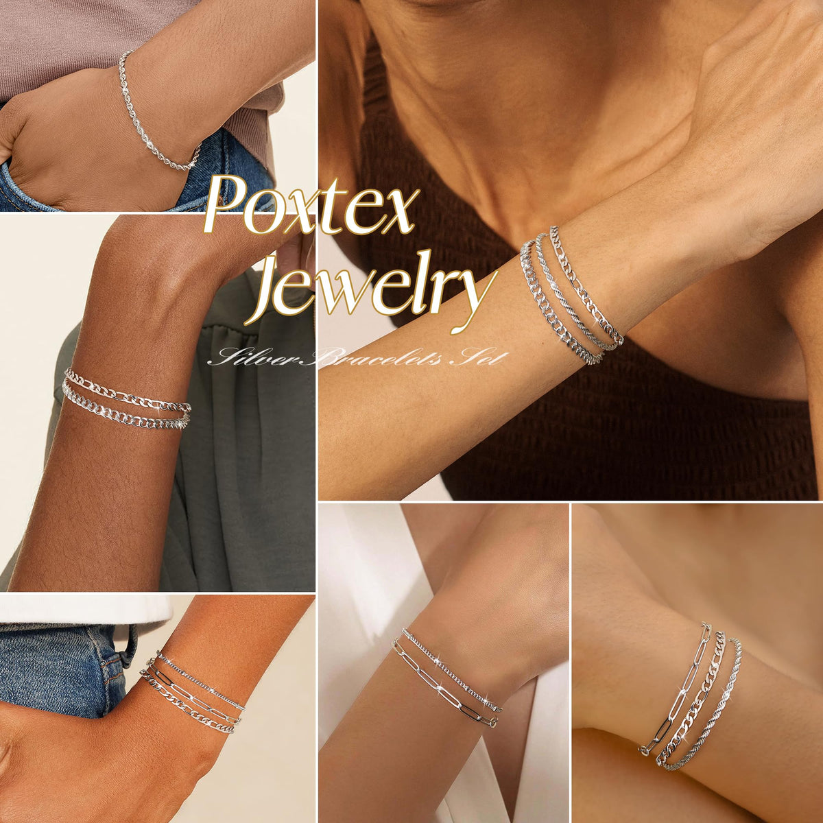 Gold Bracelets for Women,Dainty Bracelets Set for Women Trendy, Gold Bracelets Stack With Beaded, Cuban, Paperclip, Heart, Snake, Rope, Pearl, Cross, Hand Chain, Silver Jewelry Gifts for Women Christmas