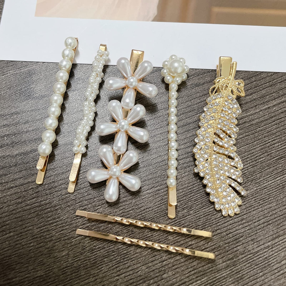 Mehayi 20 PCS Macaron Pearl Acrylic Resin Fashion Hair Clips Set, Cute Hair Barrettes Bobby Pins, Boho Fancy Hairpin Accessories Headwear Styling Tools, Gifts for Women Girls Decorative Wedding