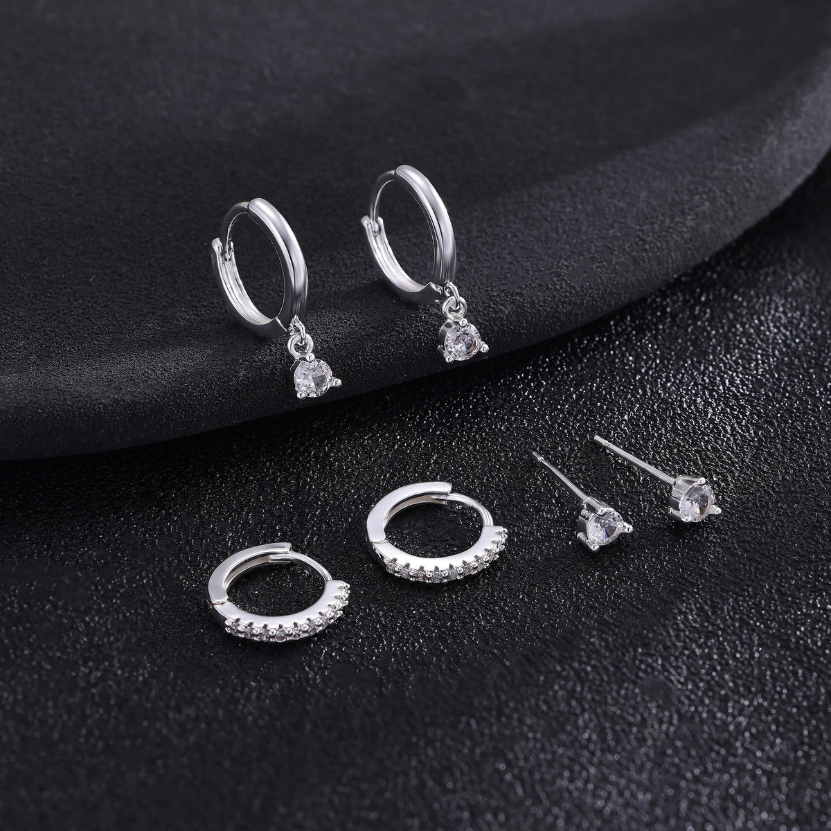 3 Pairs Gold Hoop Earrings Set: Dainty Stud Earrings Trendy Small 14K Gold Plated Hypoallergenic Dangle Cartilage Huggie Hoop Earrings for Women Gold Jewelry for Women Gifts